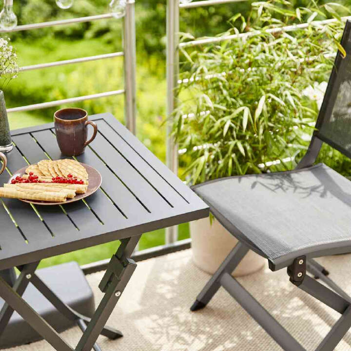 SIENA GARDEN Tesoro Klappstuhl, matt-anthrazt